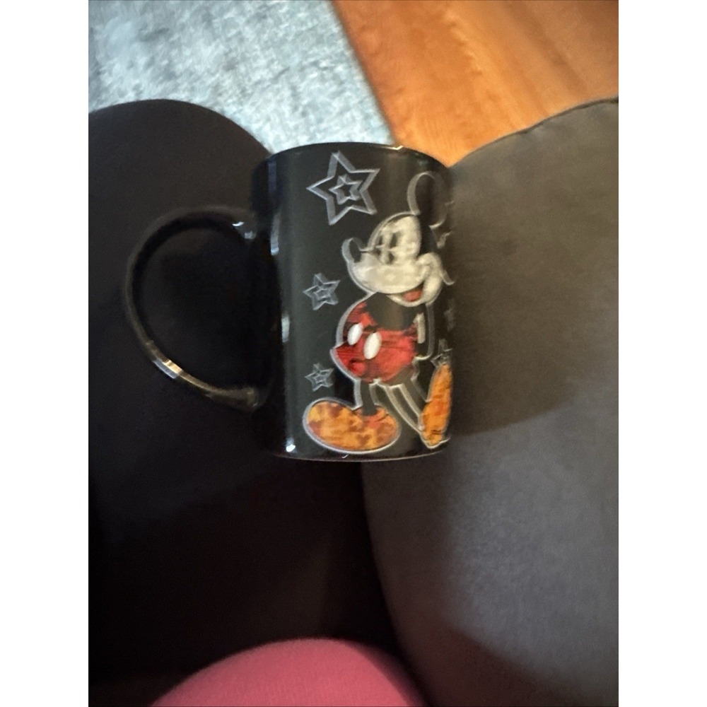 Disney Mickey Mouse Black Newsprint Coffee Mug by Jerry Leigh